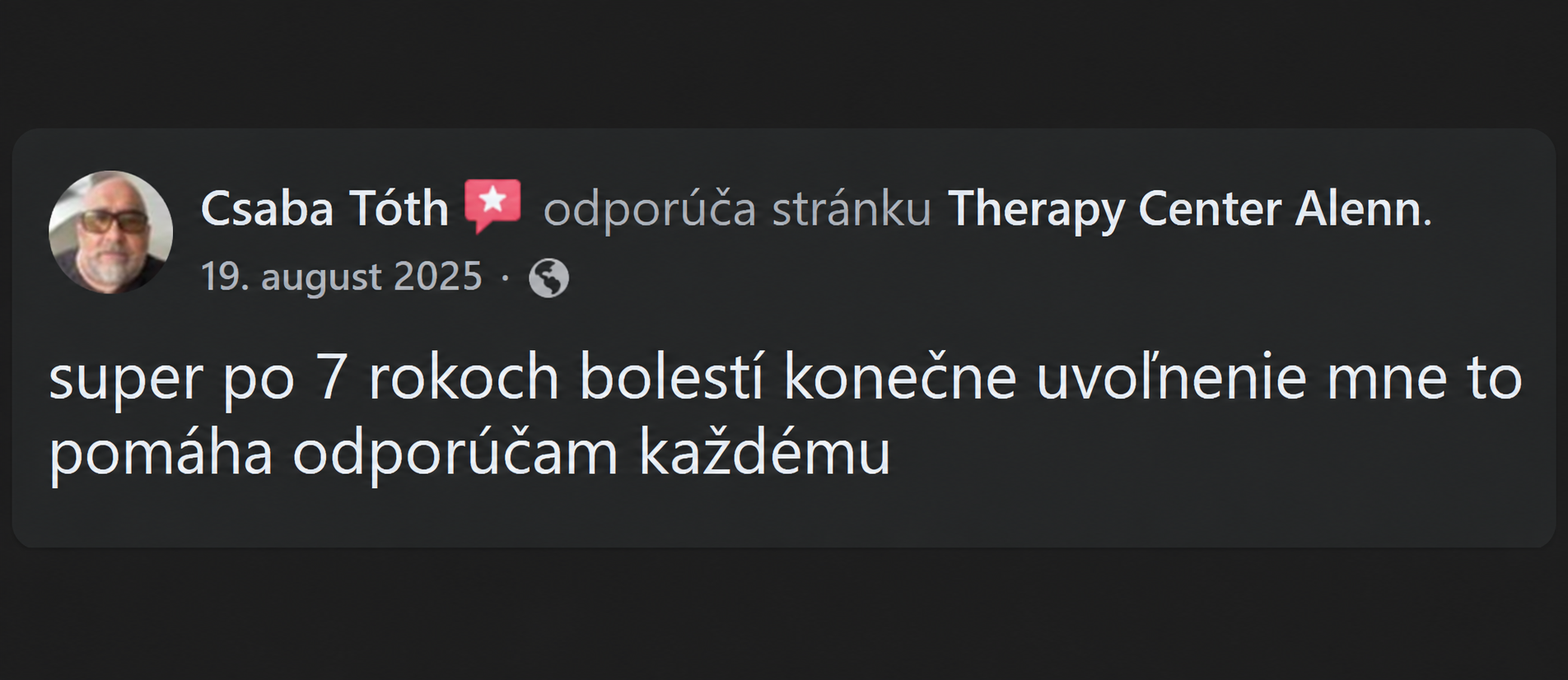 Facebook recenzia – Csaba Tóth