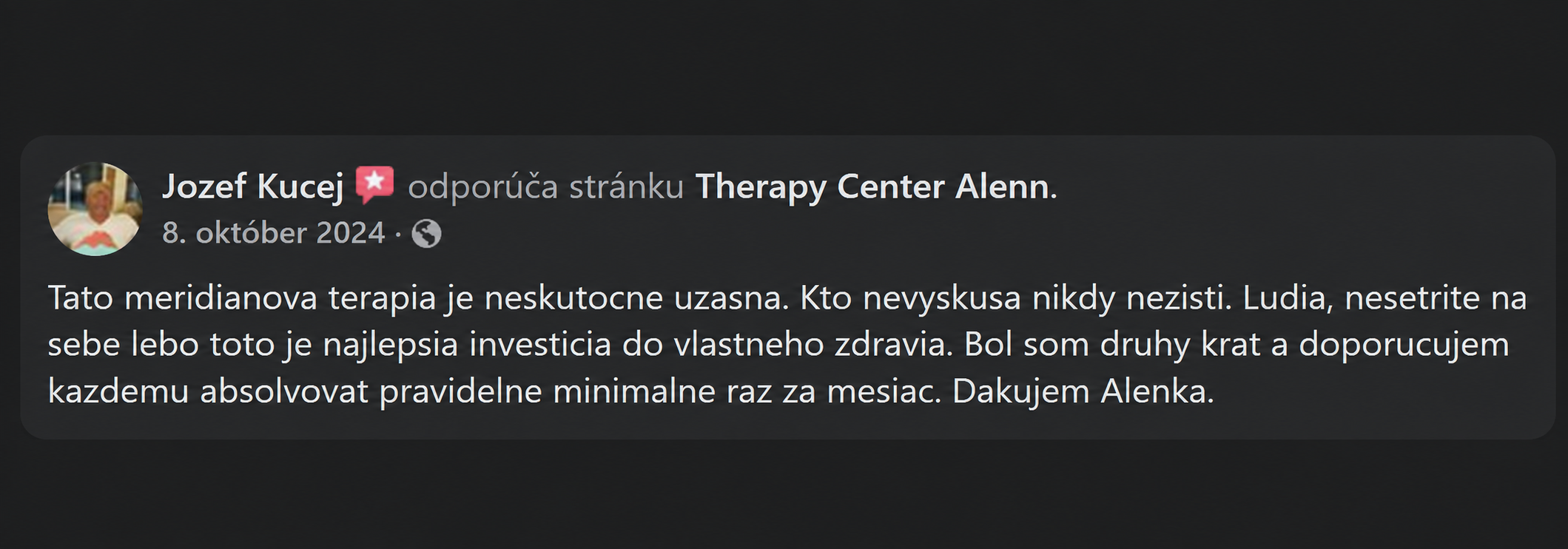 Facebook recenzia – Jozef Kucej