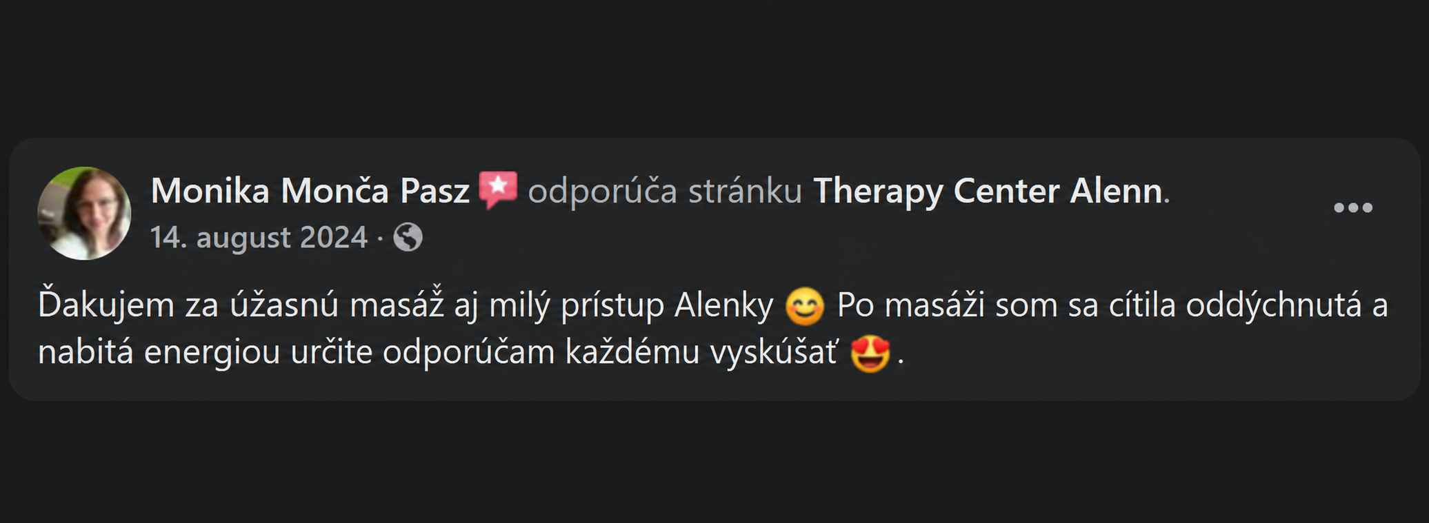 Facebook recenzia – Monika Monča Pasz